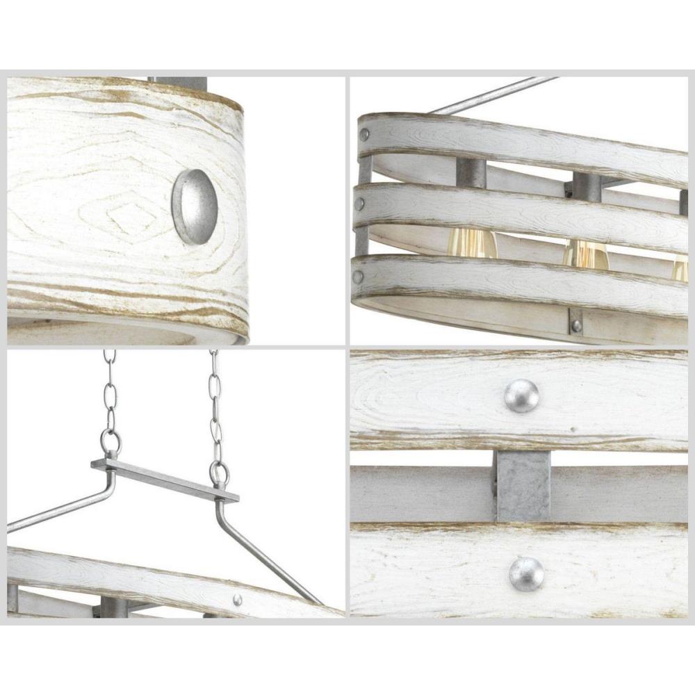 Progress Lighting Gulliver 4-Light White Coastal Chandelier