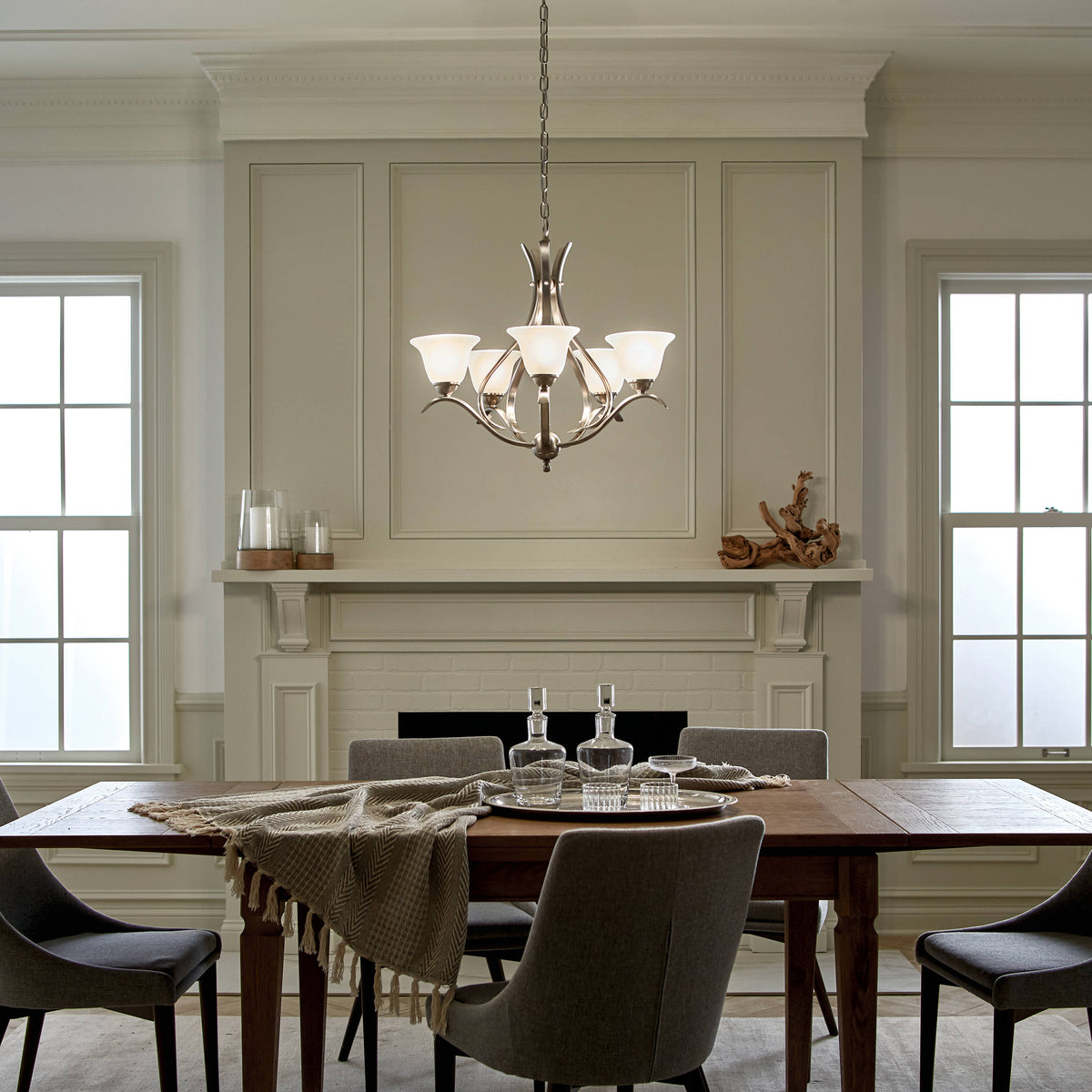 Kichler Dover 5-Light Brushed Nickel Transitional Chandelier