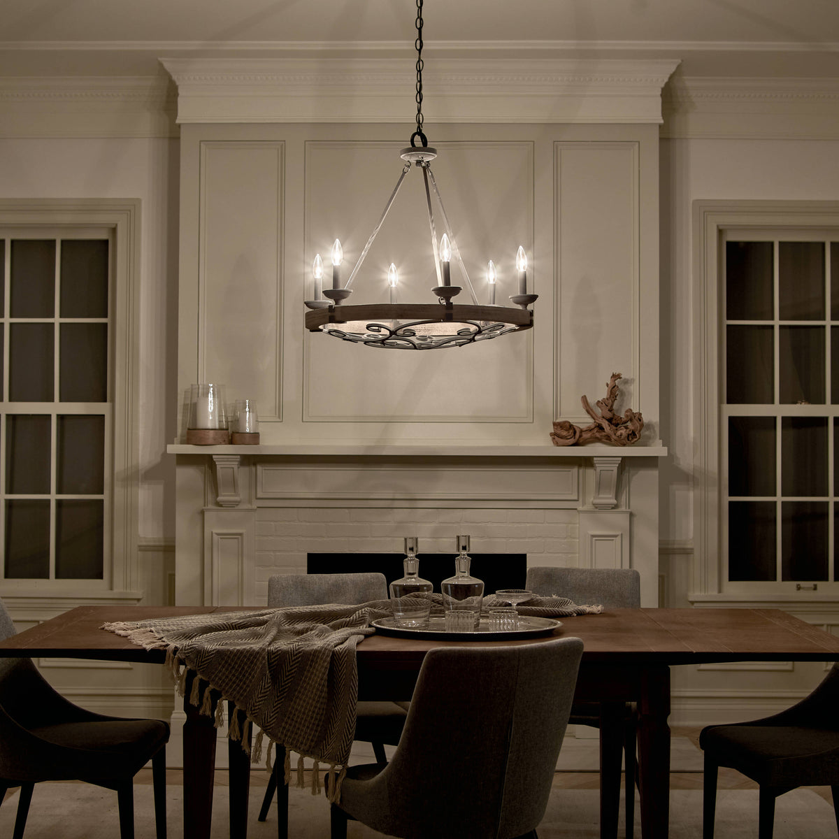 Kichler Taulbee 6-Light Gray Traditional Chandelier