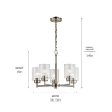 Kichler Winslow 5-Light Brushed Nickel Modern/Contemporary Chandelier