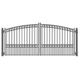 ALEKO 12-ft x 6-ft Black Galvanized Steel Driveway Gate