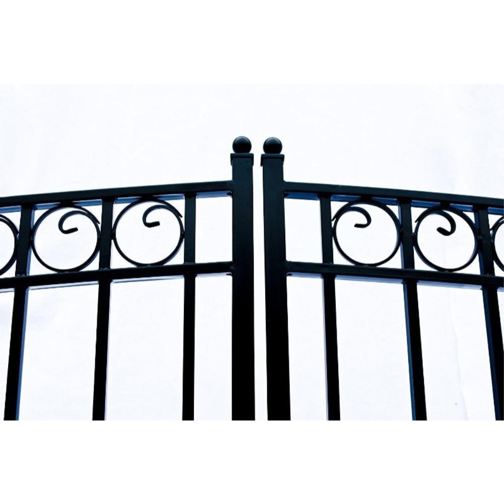 ALEKO 12-ft x 6-ft Black Galvanized Steel Driveway Gate