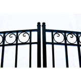 ALEKO 12-ft x 6-ft Black Galvanized Steel Driveway Gate
