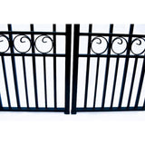 ALEKO 12-ft x 6-ft Black Galvanized Steel Driveway Gate