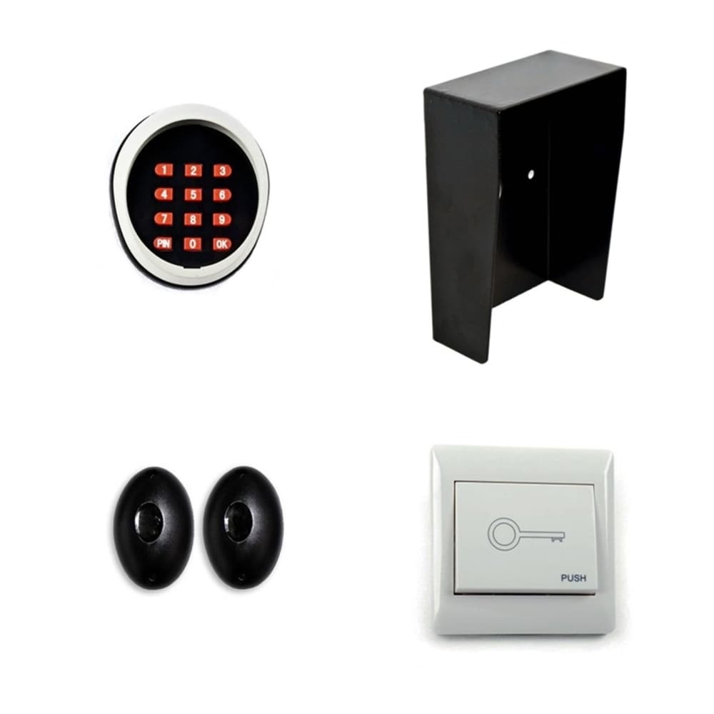 ALEKO 65-ft Slide Universal Battery Driveway Gate Opener Kit (Solar Compatible)