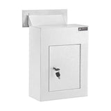 Black Steel Through the Wall Drop Box with Adjustable Chute Mail Receptacle - Super Arbor