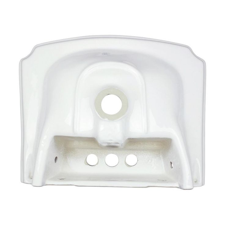 Cloakroom 19 in. Pedestal Combo Bathroom Sink in White with Overflow