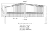 ALEKO 18-ft x 6-ft Black Galvanized Steel Driveway Gate