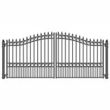 ALEKO 18-ft x 6-ft Black Galvanized Steel Driveway Gate