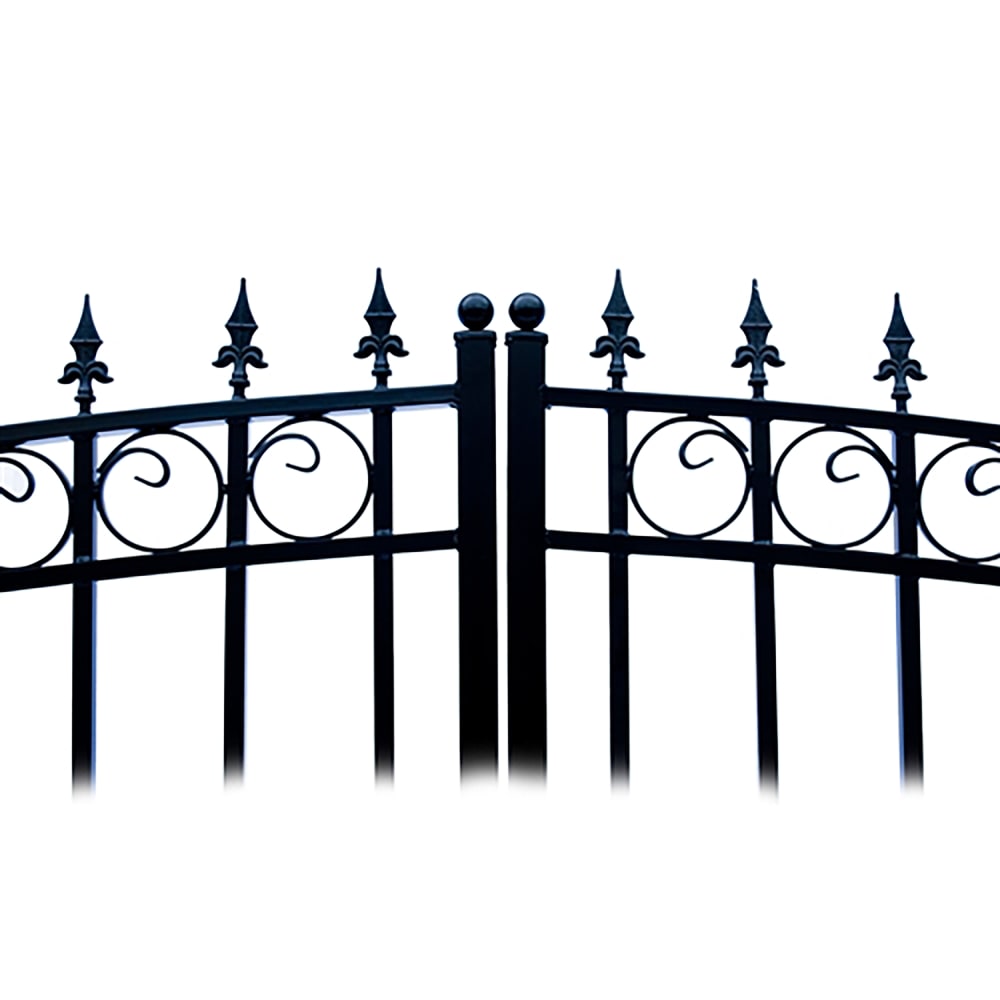 ALEKO 18-ft x 6-ft Black Galvanized Steel Driveway Gate