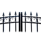 ALEKO 18-ft x 6-ft Black Galvanized Steel Driveway Gate