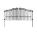 ALEKO 18-ft x 6-ft Black Galvanized Steel Driveway Gate