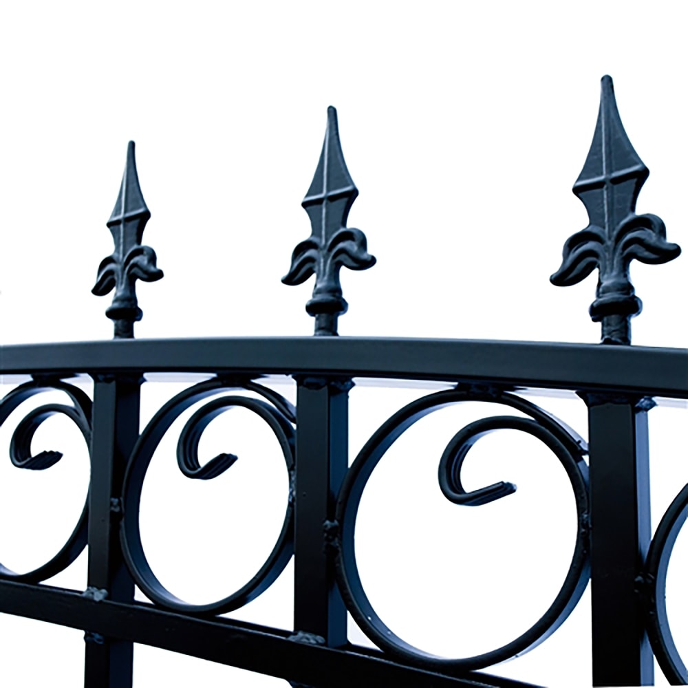 ALEKO 18-ft x 6-ft Black Galvanized Steel Driveway Gate
