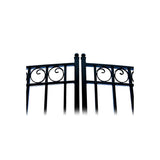 ALEKO 18-ft x 6-ft Black Galvanized Steel Driveway Gate