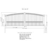 ALEKO 18-ft x 6-ft Black Galvanized Steel Driveway Gate