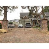 ALEKO 18-ft x 6-ft Black Galvanized Steel Driveway Gate