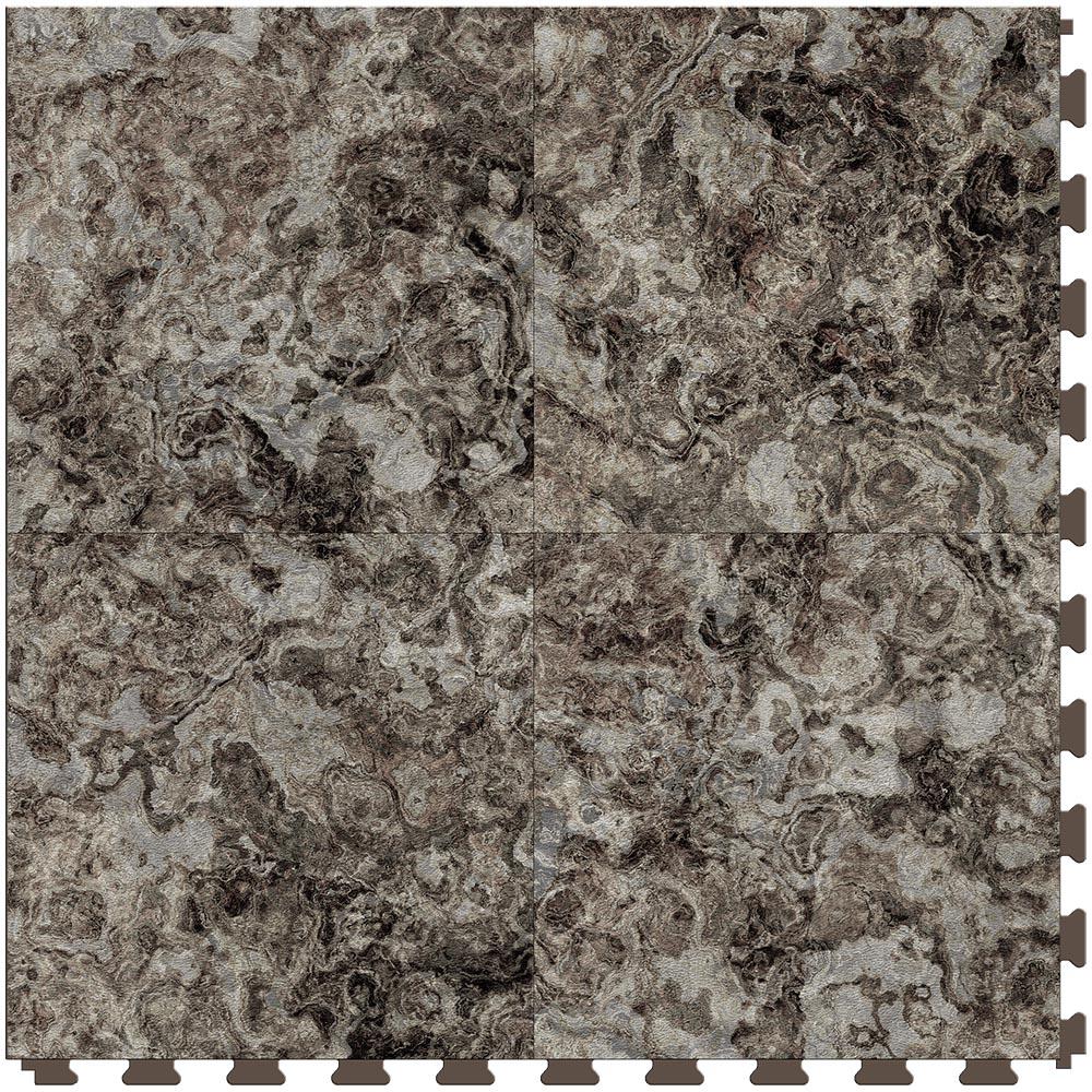 Perfection Floor Tile Breccia Collection Breccia Machiato/Satin 20-in x 20-in Water-Resistant Interlocking Luxury Flooring, 16.7-sq ft Carton