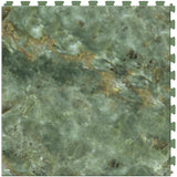 Perfection Floor Tile Sample – Gemstone Collection Verde Stone/Satin Water-Resistant Marble-Look Interlocking Vinyl Tile, 20 in x 20 in, 5 mm