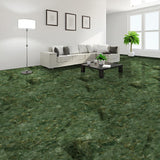 Perfection Floor Tile Sample – Gemstone Collection Verde Stone/Satin Water-Resistant Marble-Look Interlocking Vinyl Tile, 20 in x 20 in, 5 mm