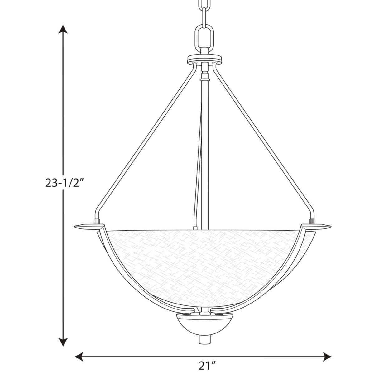 Progress Lighting Bravo 3-Light Brushed Nickel Transitional Chandelier
