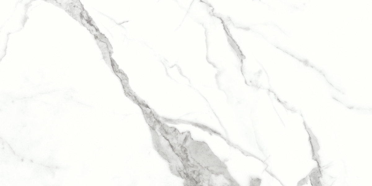 Satori Statuario 12-in x 24-in Polished Porcelain Marble-Look Floor and Wall Tile (1.93-sq ft per Piece)
