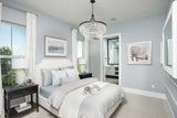 Progress Lighting Glimmer 6-Light Antique Bronze Transitional Tinted Glass Tiered Large Hanging Pendant Light