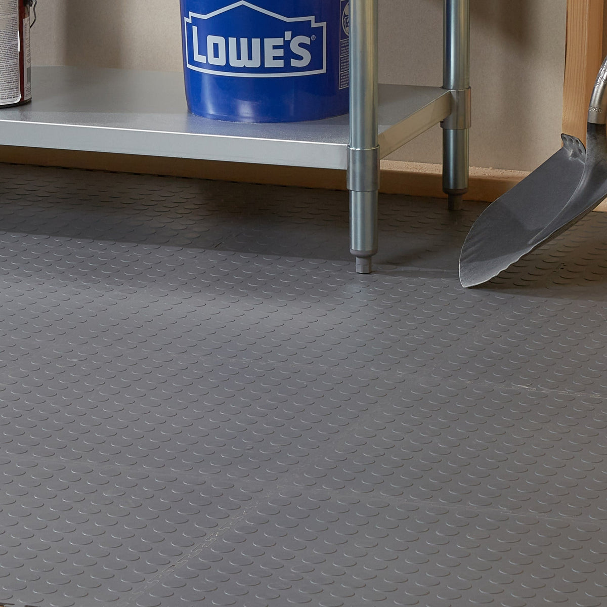 Blue Hawk 20.5-in x 20.5-in Dark Gray Coin PVC Interlocking Tile Multipurpose Flooring