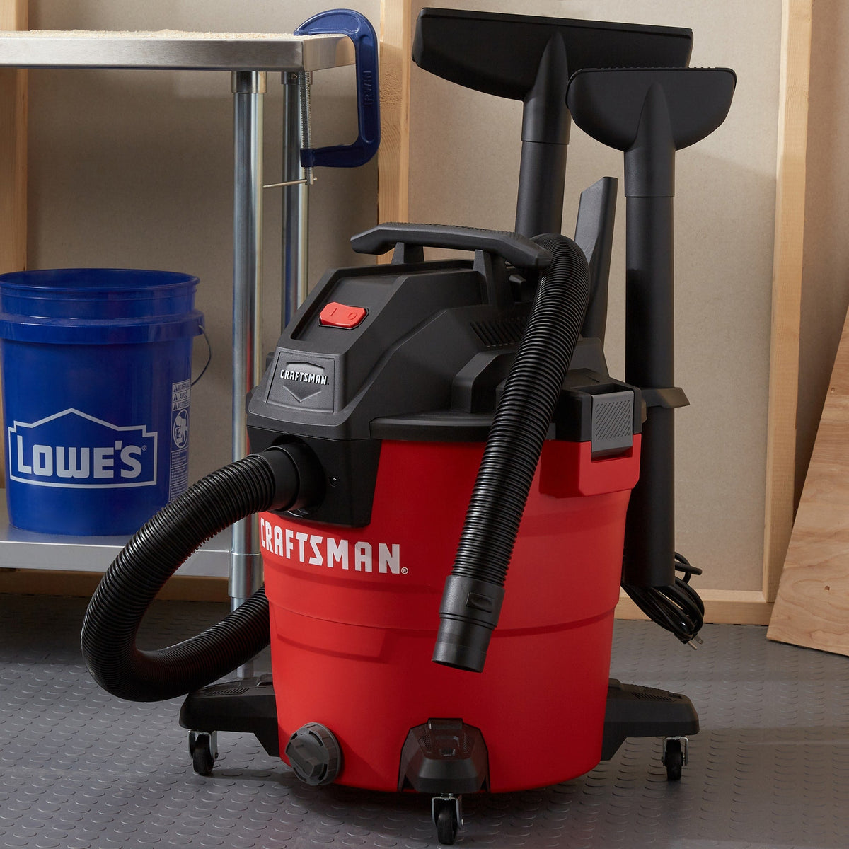 CRAFTSMAN 16-Gallon 6-HP Portable Wet/Dry Shop Vacuum, 2-1/2-in Hose, 20-ft Cord (CMXEVBCV1660L)