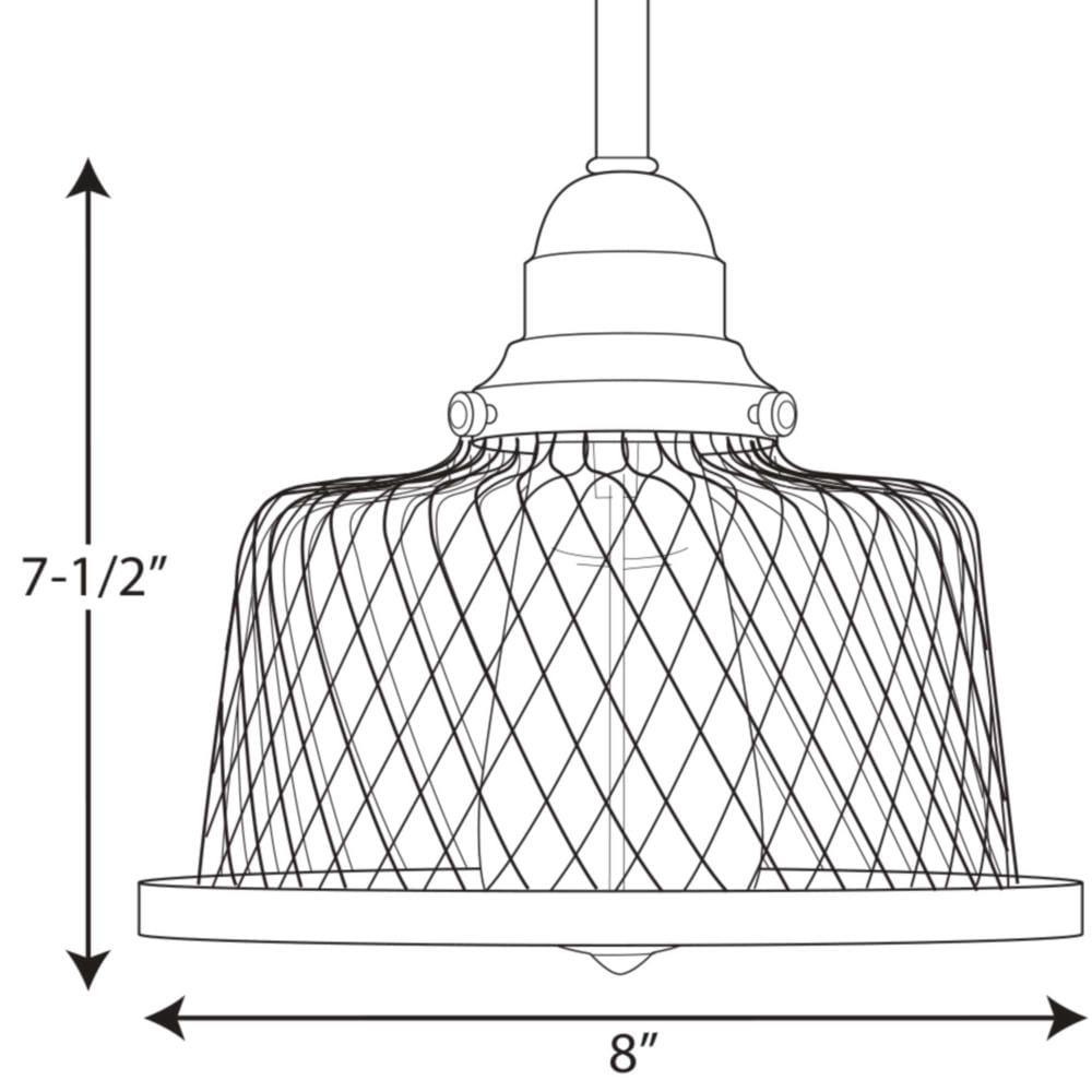 Progress Lighting Tilley 4-Light Brushed Nickel Coastal Lantern Large Hanging Pendant Light