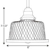 Progress Lighting Tilley 4-Light Brushed Nickel Coastal Lantern Large Hanging Pendant Light