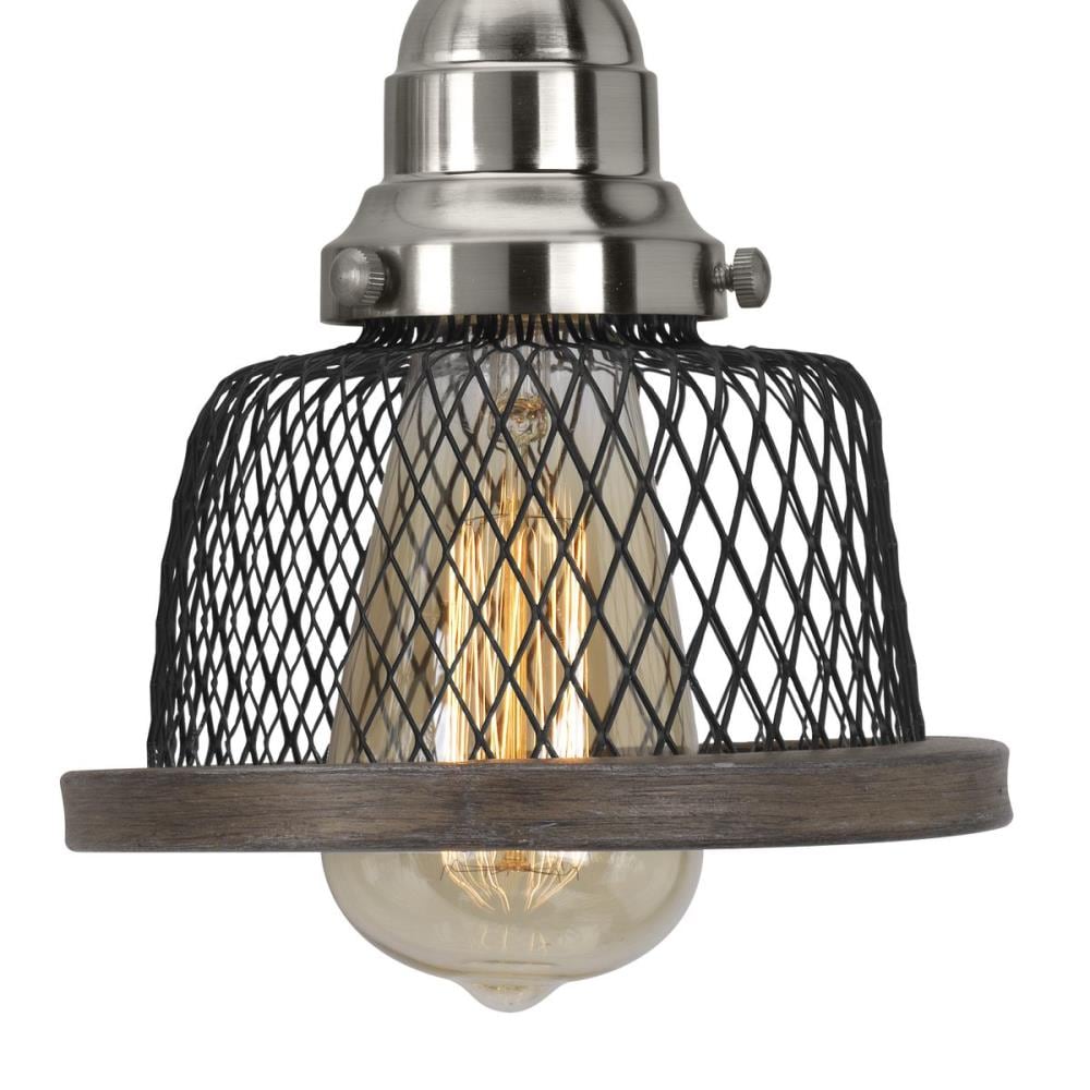 Progress Lighting Tilley 4-Light Brushed Nickel Coastal Lantern Large Hanging Pendant Light