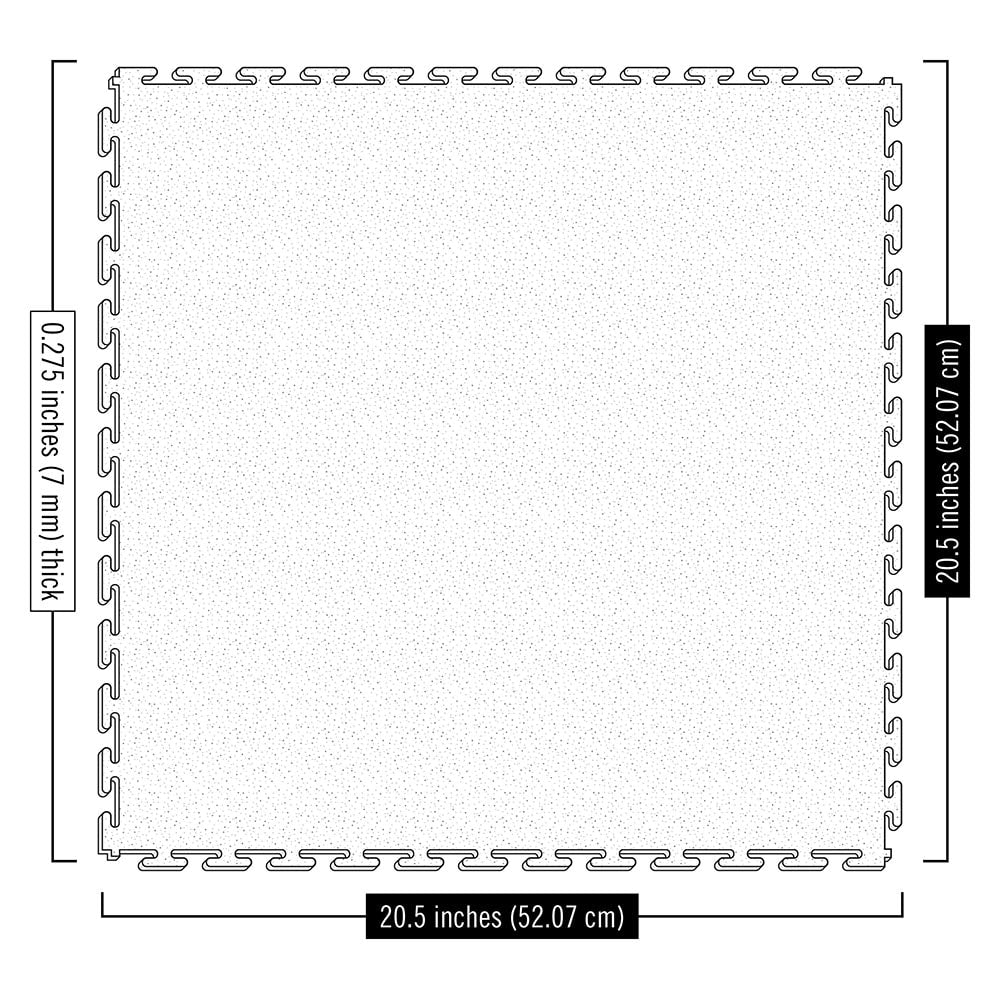 Perfection Floor Tile 20.5-in W x 20.5-in L x 0.28-in T Interlocking Vinyl/Plastic Gym Floor Tile (17.5-sq ft) (6-Pack)