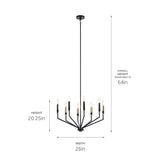 Kichler Armand 8-Light Black Modern/Contemporary Chandelier