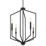Kichler Armand 4-Light Black Modern/Contemporary Geometric Large Hanging Pendant Light