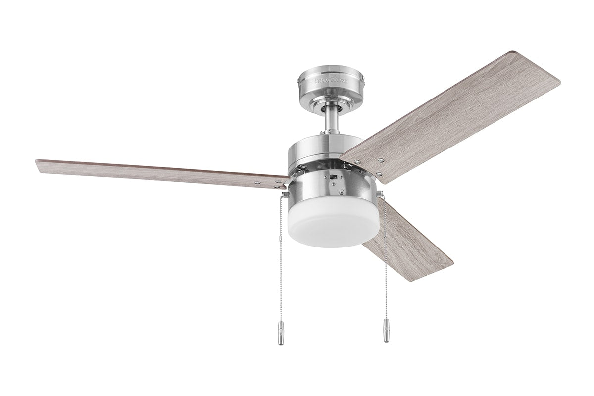 Harbor Breeze Vue 44-in Nickel LED Indoor Ceiling Fan (3-Blade)