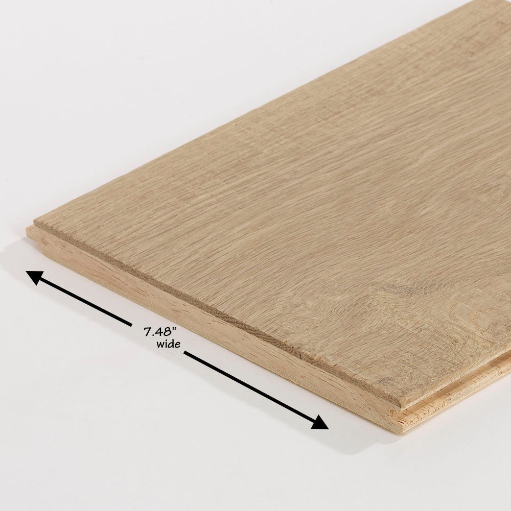 Flooors by LTL Oak Oak rustic, brushed, hand scraped, white oiled hardwood flooring — surface grain detail