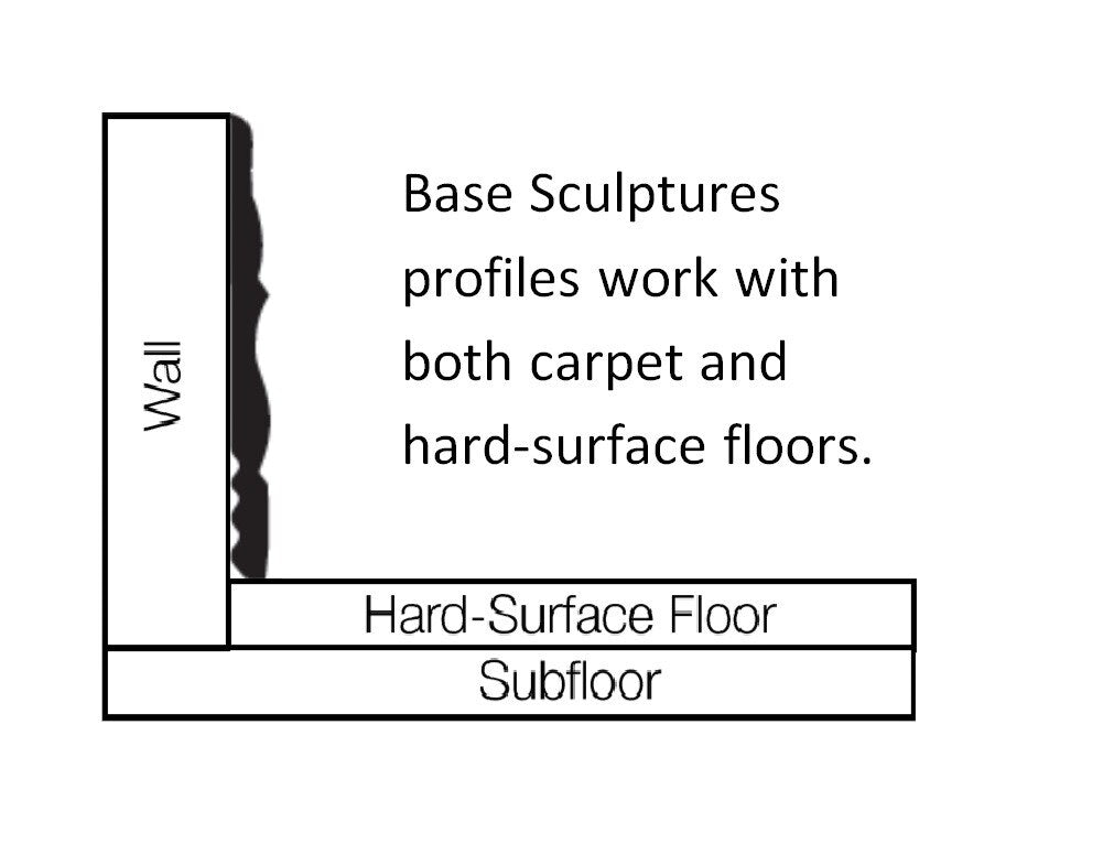 Flexco Charisma Base Sculpture Umber 4.5-in x 480-in Vinyl Wall Base