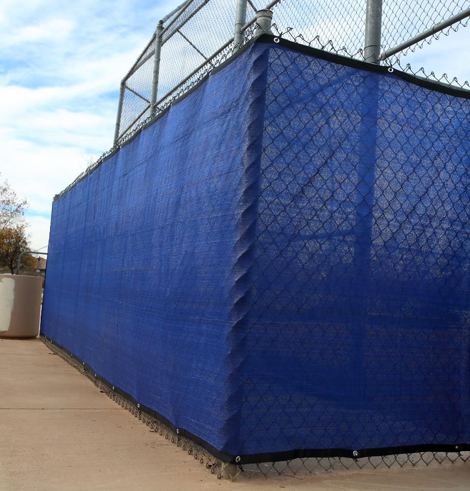 NCSNA 8-ft H x 50-ft W Navy Blue Hdpe Chain Link Fence Screen