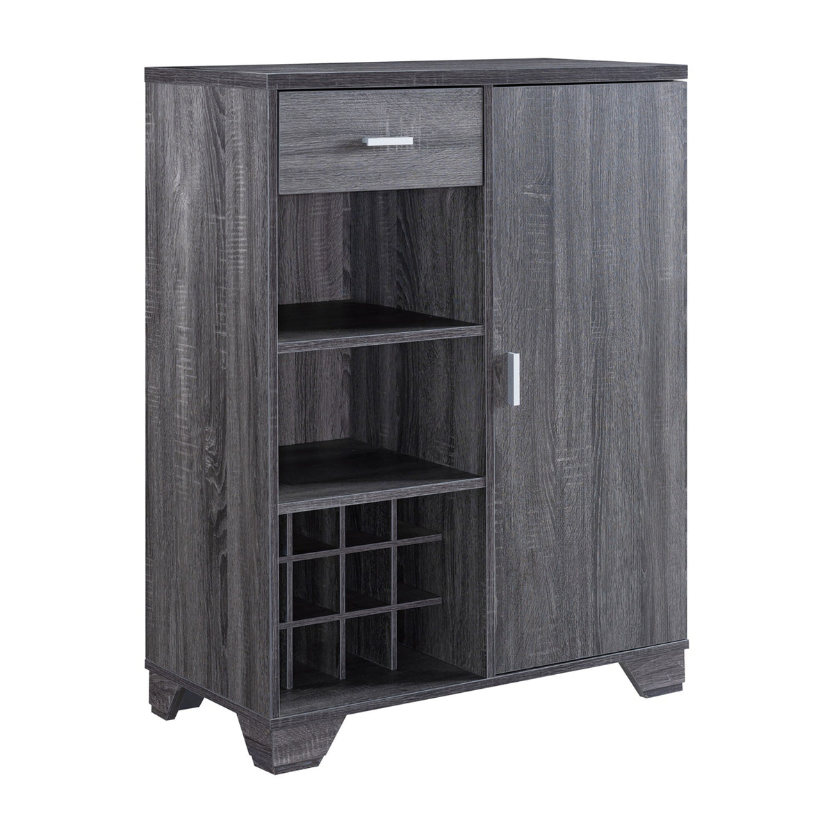 Furniture of America Garrett 31-in x 40-in Gray Rectangle Bar Cabinet