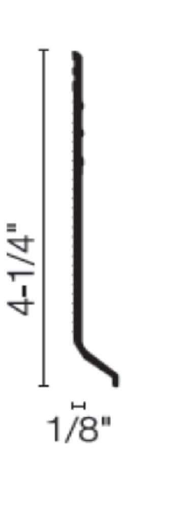 Flexco Merit Base Sculpture Gray 0.125-in T x 4.25-in W x 480-in L Vinyl Wall Base