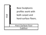 Flexco Captivate Base Sculpture Black Dahlia 0.25-in T x 4.25-in W x 96-in L Vinyl Wall Base