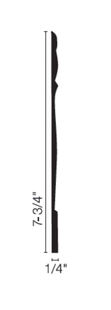 Flexco Reflection Base Sculpture Coffee Bean 0.25-in T x 7.75-in W x 480-in L Vinyl Wall Base