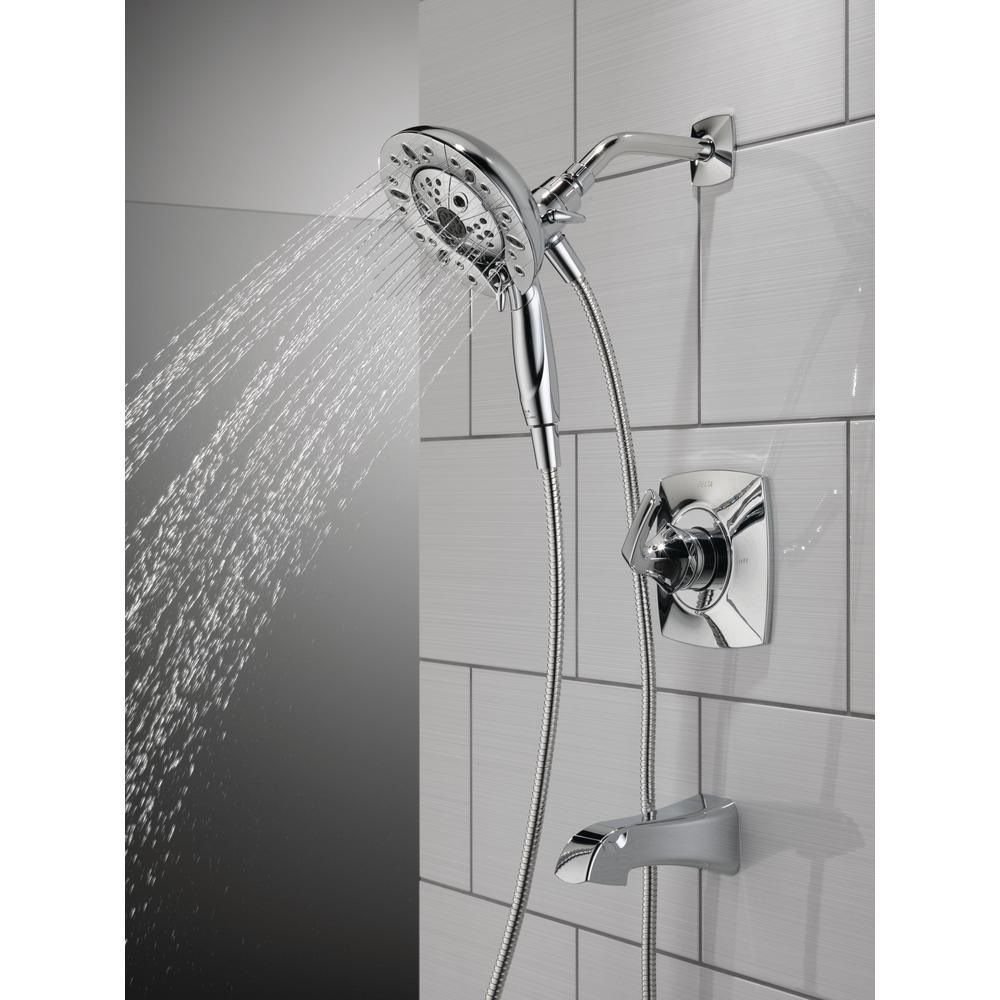Vesna In2ition 2-in-1 Single-Handle 5-Spray Tub and Shower Faucet in Chrome (Valve Included) - Super Arbor