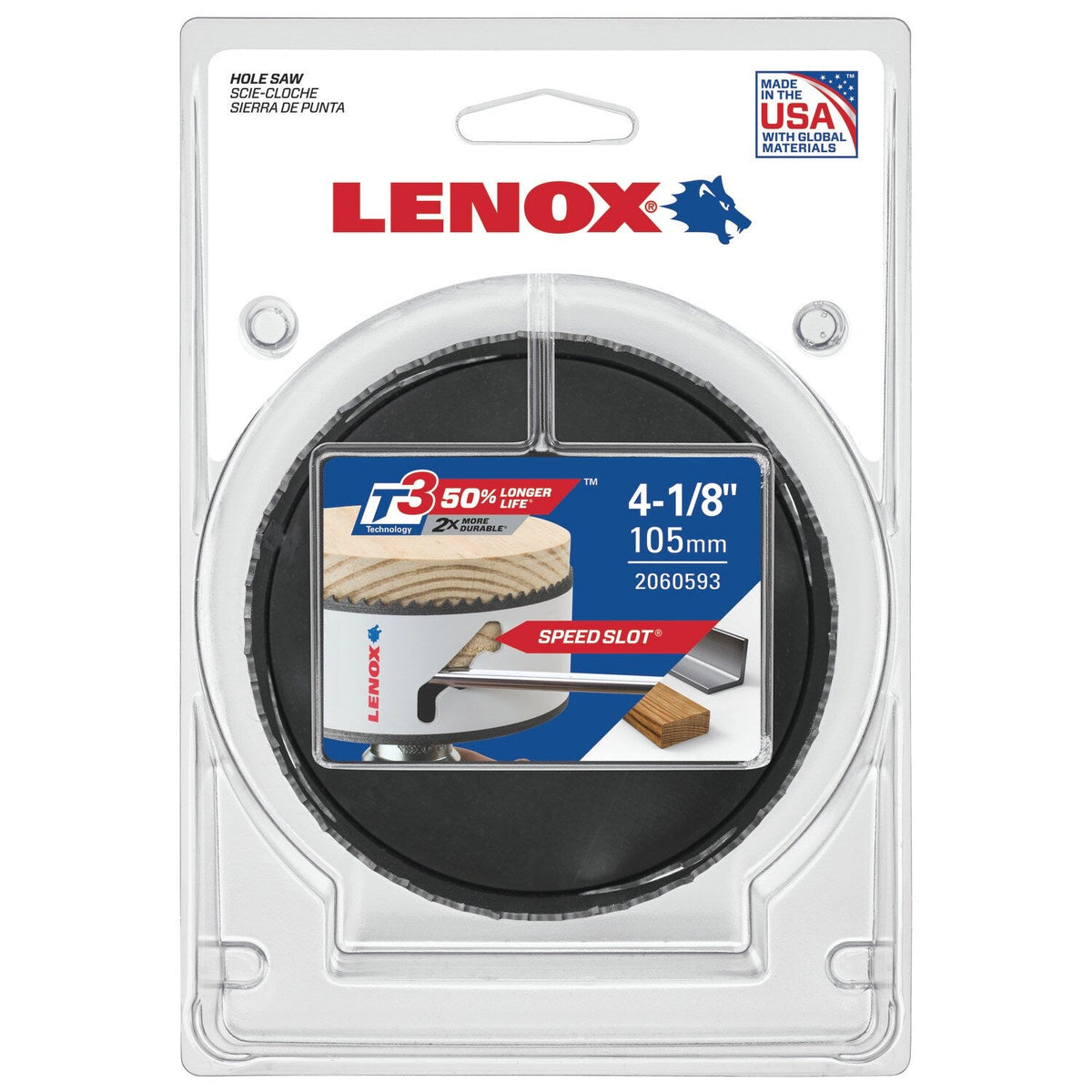 LENOX LNX 4-1/8-in Bi-Metal Non-Arbored Hole Saw with Speed Slot