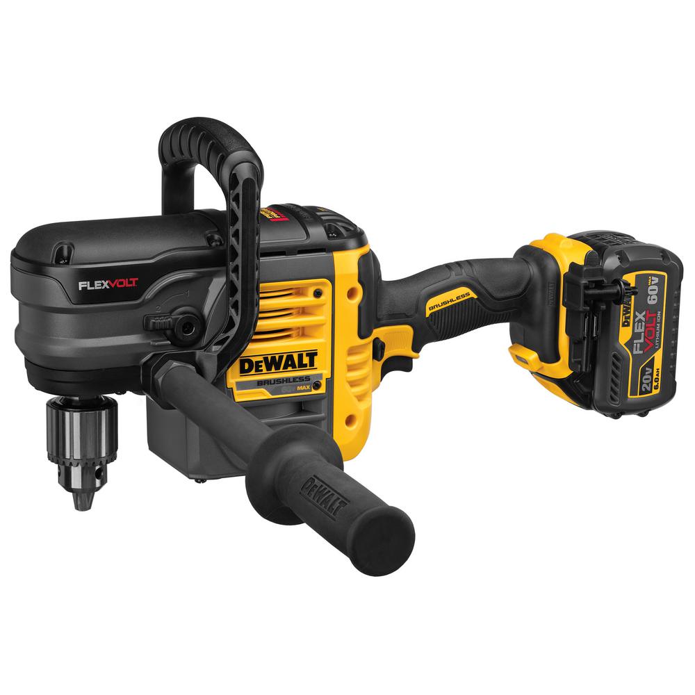 FLEXVOLT 60-Volt MAX Lithium-Ion Cordless Brushless 1/2 in. Stud and Joist Drill with Battery 2Ah and Bonus Battery 2Ah