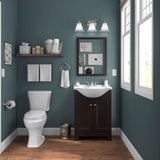 Style Selections Euro 25-in Espresso Single Sink Bathroom Vanity with White Cultured Marble Top