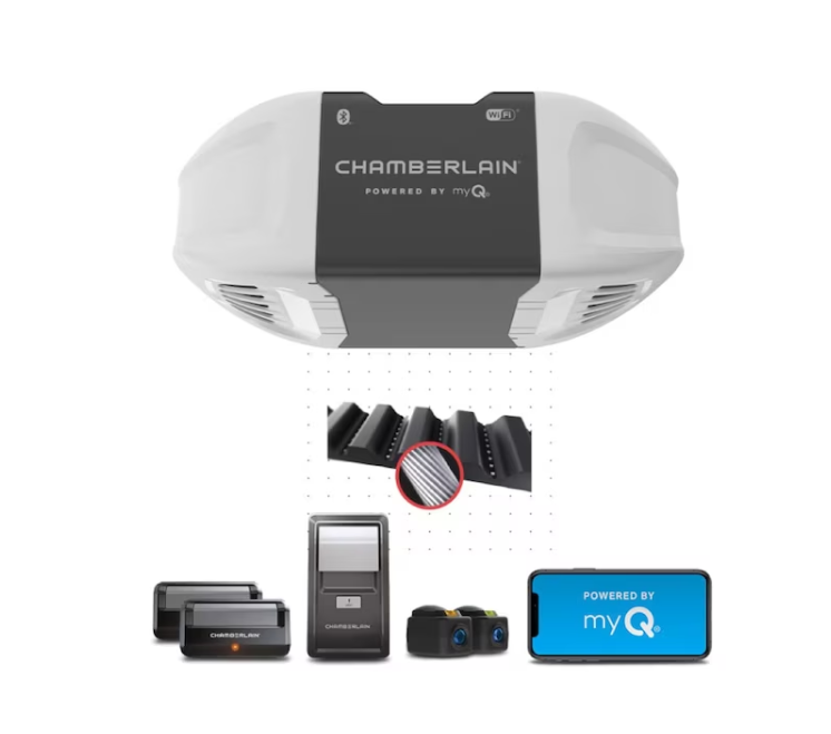 Chamberlain 1/2-HP Smart Belt Drive Garage Door Opener Wi-fi Compatibility
