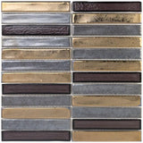 Bond Tile Glory Midnight 11.81 in. x 11.81 in. Ceramic and Glass Wall Mosaic (0.97 Sq. Ft.)