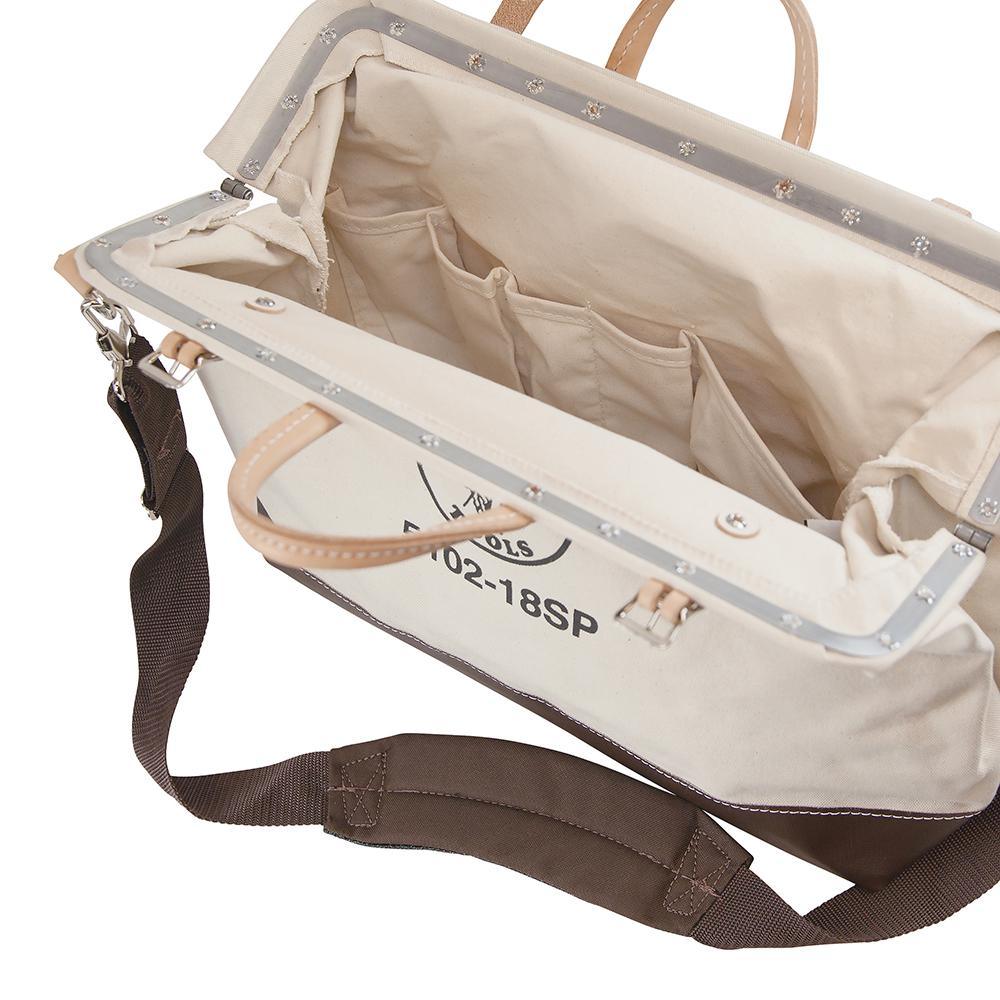 Deluxe Tool Bag, Canvas, 13 Pockets, 18-Inch - Super Arbor