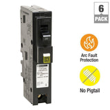 Homeline 20 Amp Single-Pole Plug-On Neutral Combination Arc Fault Circuit Breaker (6-Pack) - Super Arbor